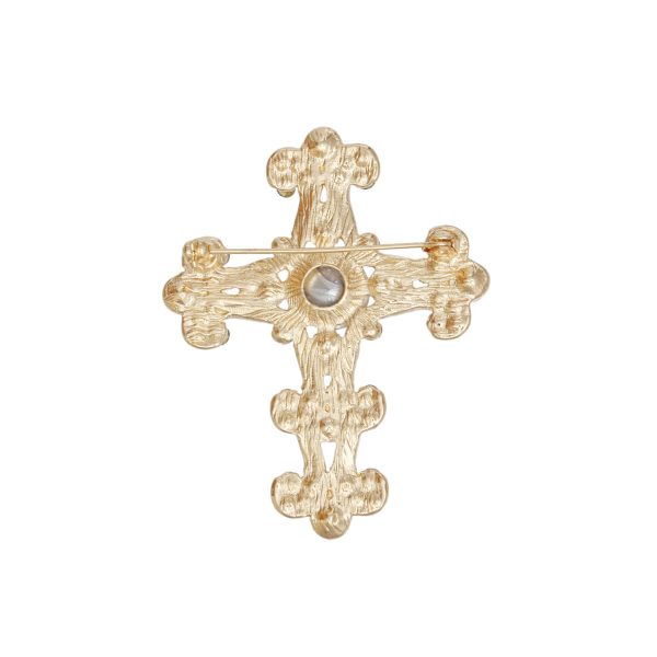 Brooch Victorian Cross Gold Pin for Women For Cheap