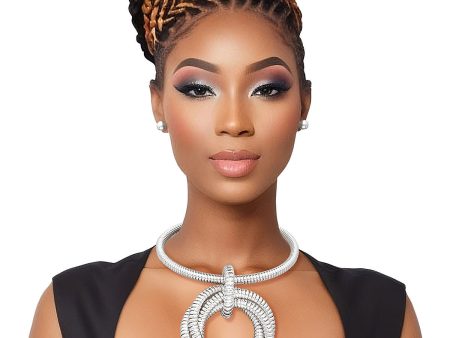 Silver Coiled Ring Collar Set Hot on Sale