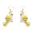 Erstwilder  Sunny of the Sulphur Crest  Cockatoo Pierced Earrings with Gift Box Online now