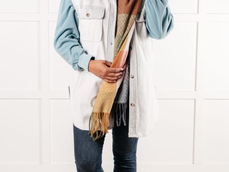 Keep Me Cozy Checkered Fringe Scarf • Pine and Petals Online now