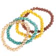 Jessica Glass Beaded Stretch Stacked Bracelet Sets Fashion