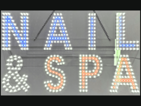 LED Neon Sign - Nail & Spa Sign For Discount