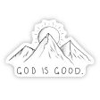 God is Good Mountain Vinyl Sticker Online Sale