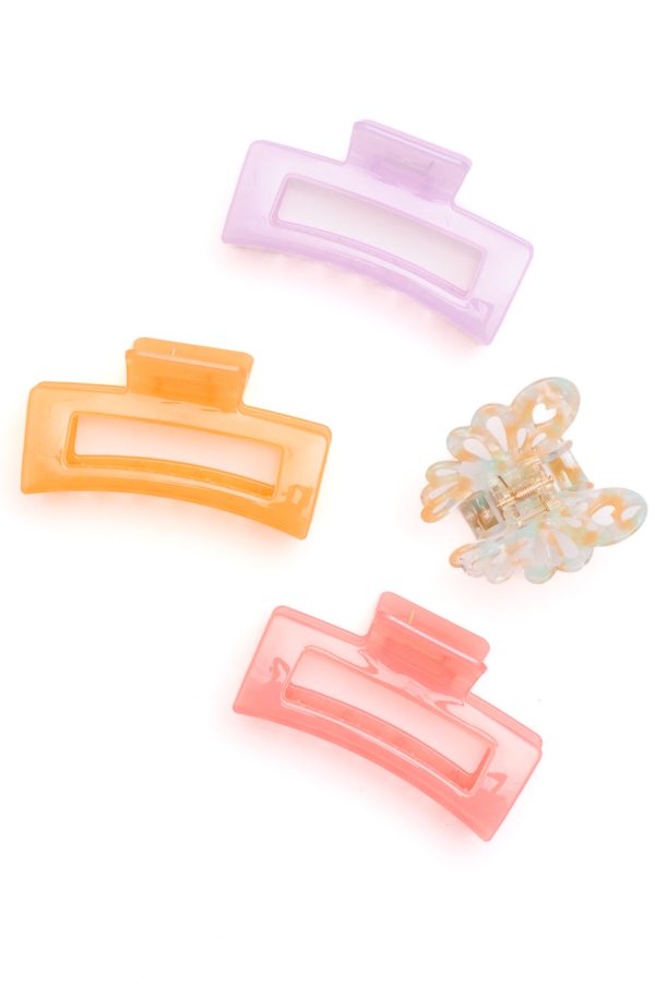 Large Jelly Claw Clip • Set of 4 Online Hot Sale