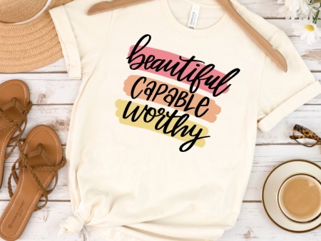 Beautiful Capable Worthy Tee Online Sale