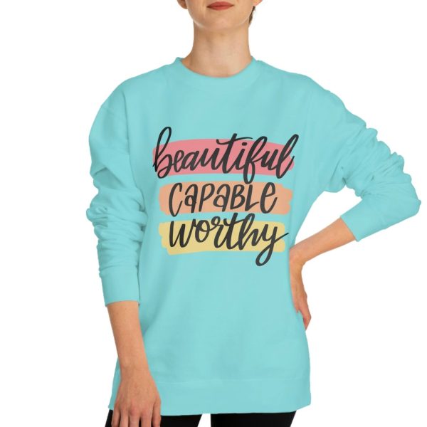 Beautiful Capable Worthy Crew Neck Sweatshirt Sale