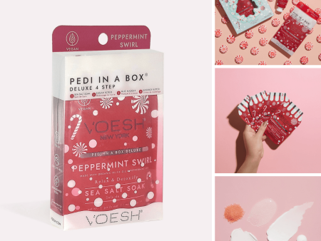 VOESH - Pedi in a Box Peppermint Swirl (box) For Sale