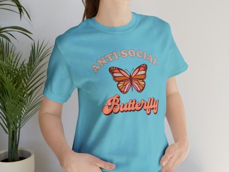 Antisocial Butterfly Unisex Jersey Short Sleeve Tee Supply