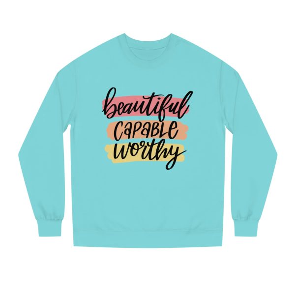 Beautiful Capable Worthy Crew Neck Sweatshirt Sale