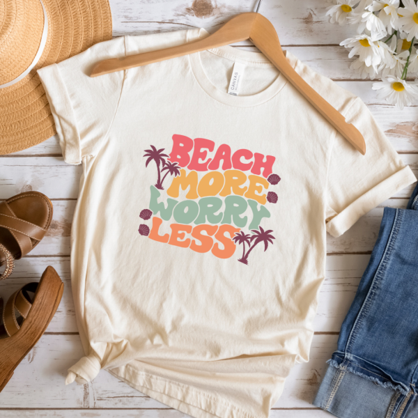 Beach More Worry Less Unisex Jersey Short Sleeve Tee For Cheap