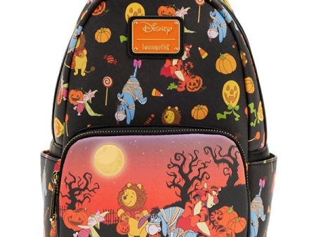 Loungefly Disney Winnie the Pooh Halloween Group Glow Mini Backpack Fashion