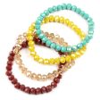 Jessica Glass Beaded Stretch Stacked Bracelet Sets Fashion