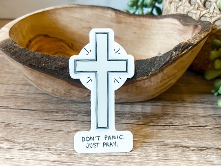 Don’t Panic Just Pray Vinyl Faith Sticker on Sale