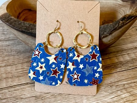 Bella Blue Star Handmade Earrings Cheap