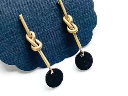 Black Infinity Knot Bar Dangles Online