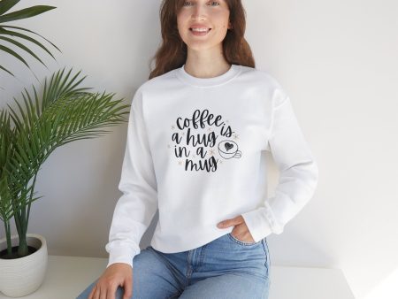 Coffee is a Hug in a Mug Unisex Heavy Blend™ Crewneck Sweatshirt Fashion