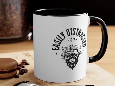 Easily Distracted by Cows Accent Coffee Mug, 11oz Online