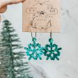 Charlotte Teal Glitter Snowflake Dangle Sale