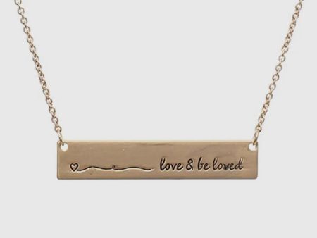 Gold Bar Be Loved Chain Necklace Online Hot Sale