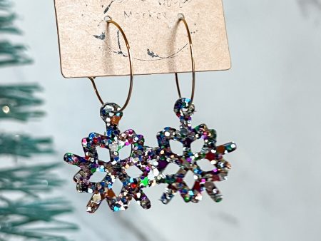 Charlotte Multi Glitter Snowflake Dangle Supply