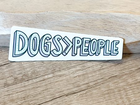 Dogs > People Premium Vinyl Sticker For Cheap