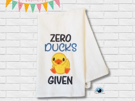 Zero Ducks Given applique machine embroidery design (4 sizes included) DIGITAL DOWNLOAD Cheap