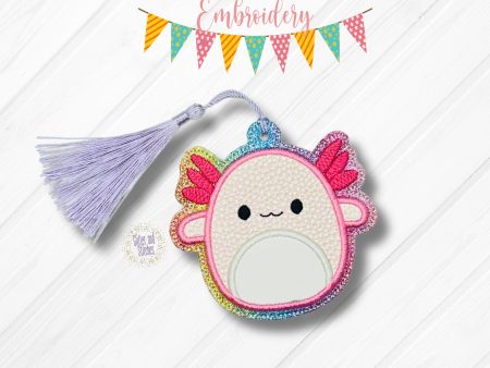 Axolotl Squishy Applique bookmark bag tag ornament machine embroidery file DIGITAL DOWNLOAD Online Hot Sale