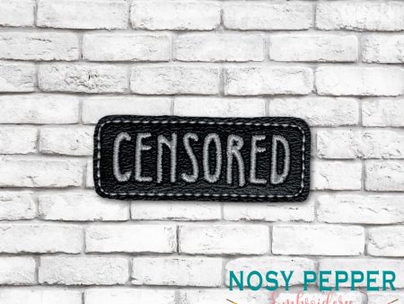 Censored feltie embroidery file (single and multi files included) DIGITAL DOWNLOAD on Sale